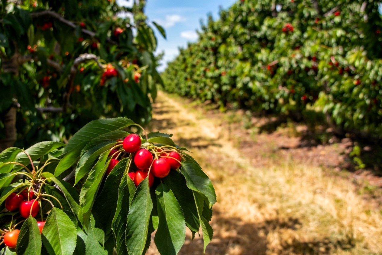 Preocupación en la Comarca Andina: las inclemencias climáticas retrasan la cosecha de cerezas